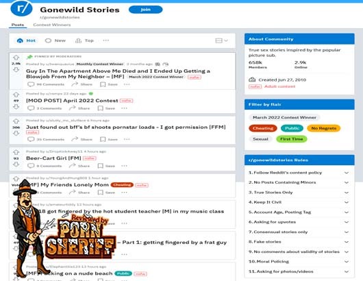 Gonewildstories Site Review Screenshot