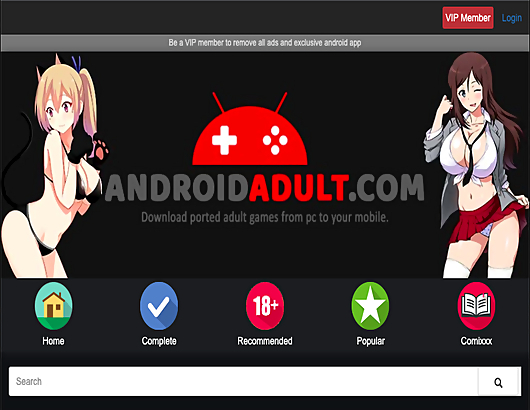 AndroidAdult Screenshot for Full Site Review