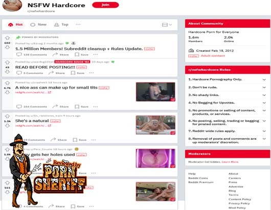NsfwHardcore Screenshot for Full Site Review