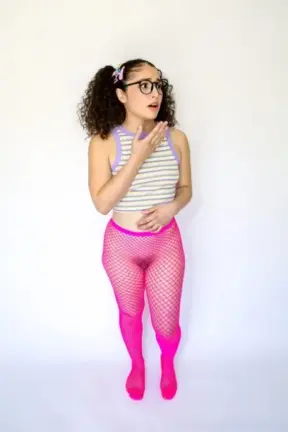 Pixie Smalls Posing In Sexy See Through Pink Pants