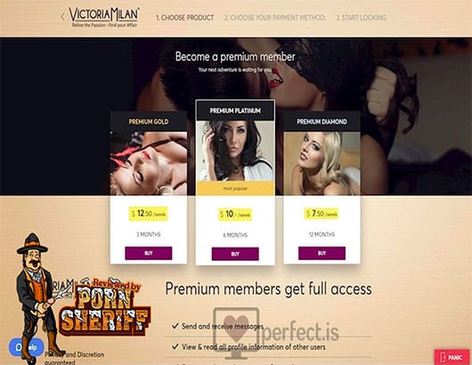 Screenshot of VictoriaMilan for Full Site Review