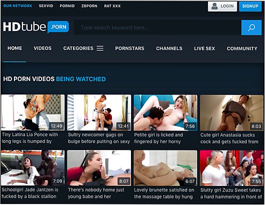 HDTube Screenshot for Full Site Review