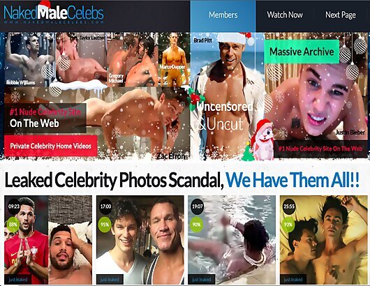 Naked Male Celebs Screenshot for Full Site Review