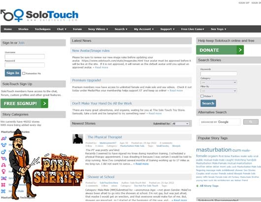 SoloTouch Screenshot for Full Site Review